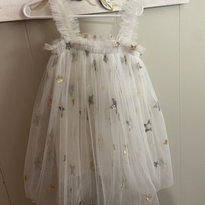 Tulle toddler dress, two the moon themed birthday directions, number 2 marquee
